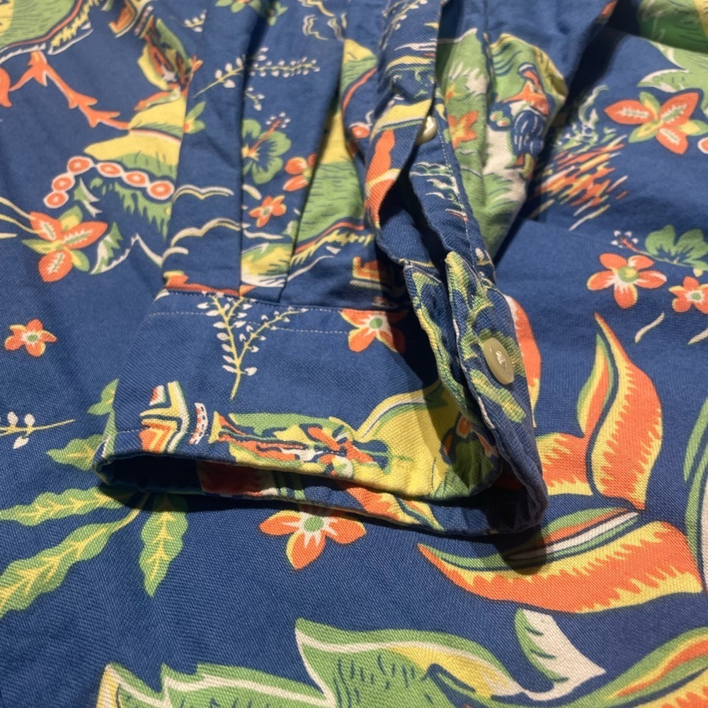 Ralph Lauren XXL Tall Classic Fit Hawaiian Long Sleeve Colorful  Shirt - Picture 3 of 7